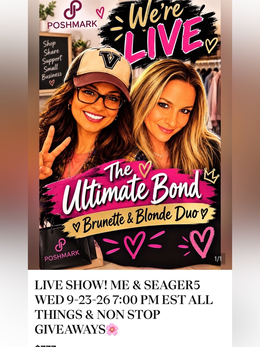 Live show ! Velvetdraughn &ME WED 9-23-26 7pm EST ALL THINGS
NON STOP GIVEAWAYS